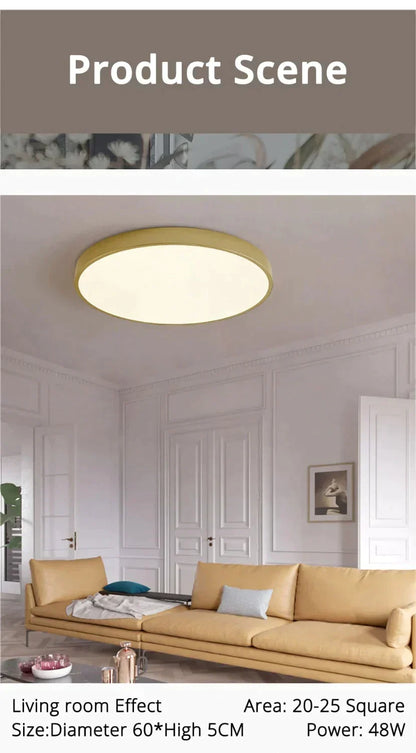 Dimmable LED Ceiling Light Fixture with Remote Control – Modern Flush Mount Design for Bedroom, Living Room & Kitchen