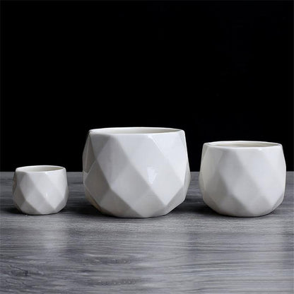 Diamond Ceramic Succulent Pots