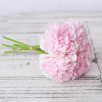 5-Pack Silk Faux Roses Artificial Flowers