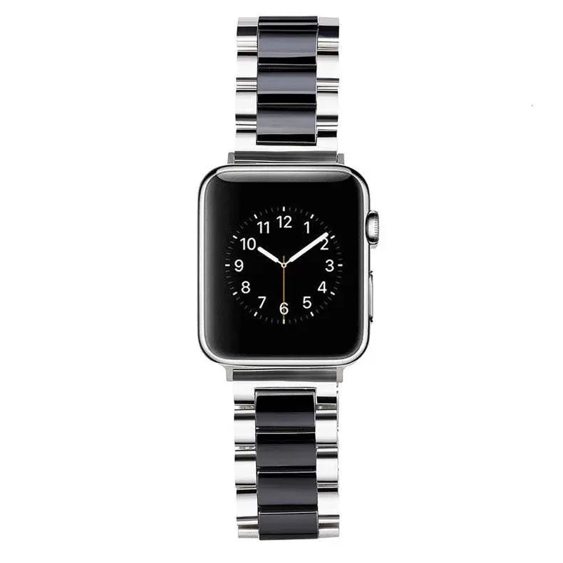 Metal & Ceramic Smartwatch Wristband – Compatible with Apple Watch Series 10/11/12 (38-46mm) & Ultra (49mm)
