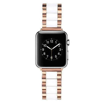 Metal & Ceramic Smartwatch Wristband – Compatible with Apple Watch Series 10/11/12 (38-46mm) & Ultra (49mm)