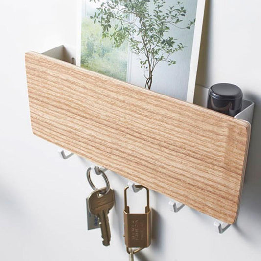 Porte-clés mural en bois