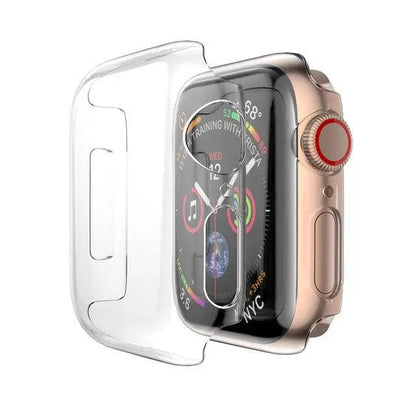 Full-Coverage Apple Watch Case + Screen Guard – Polycarbonate Shell, Tempered Glass Display Protector, Precision-Fit Series 5 40mm/44mm