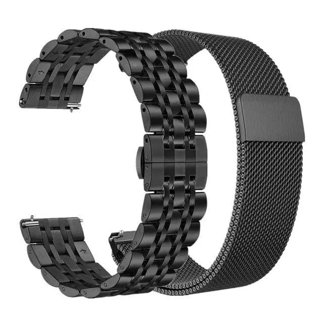 Stainless Steel Watch Strap for Galaxy Watch 4/5/6 – Adjustable Metal Band with Secure Clasp & Multiple Finish Options
