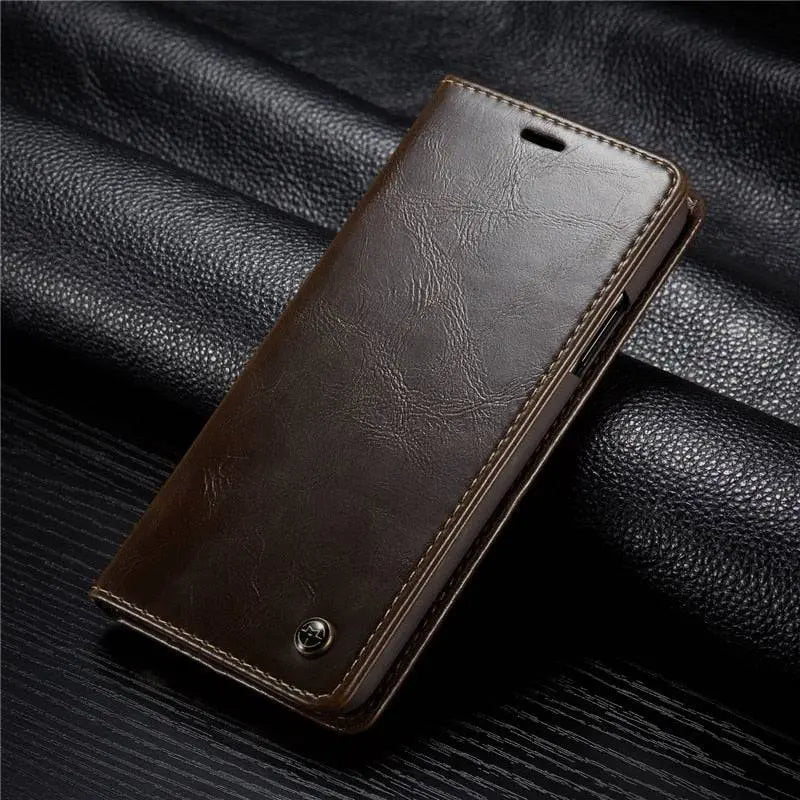 Fitted Leather iPhone 12 Case with Raised Edges & Camera Protection for Daily Use