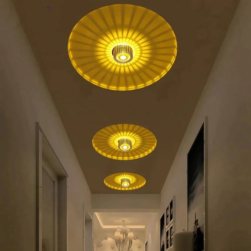 Recessed LED Spotlight 3W Aluminum Downlight for Hallways Bedrooms Kitchens Accent Wall Sconce Modern Compact Ceiling Fixture Indoor