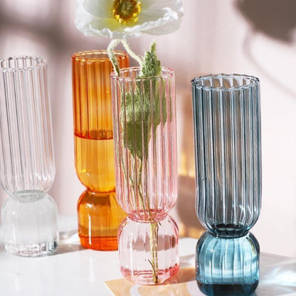 Inverted Colorful Glass Vase
