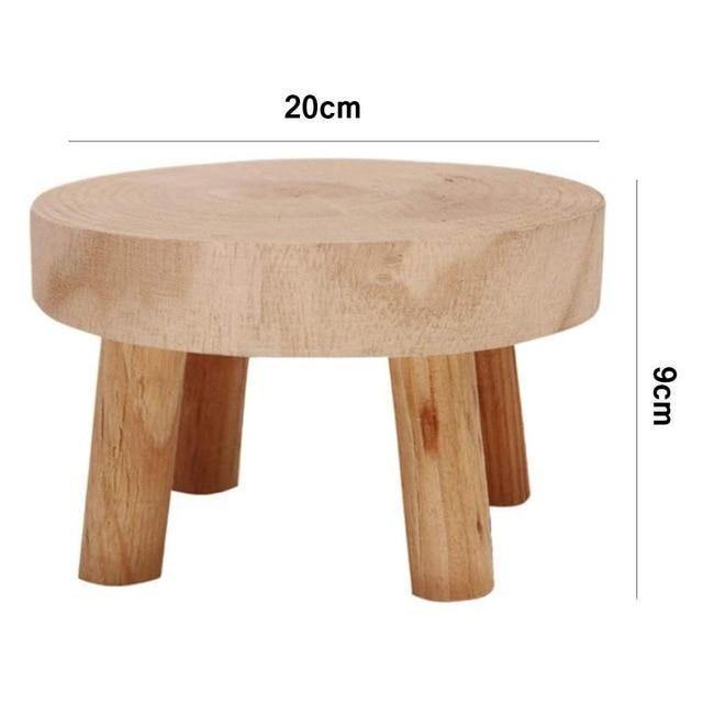 Wooden Plant Holder Seat