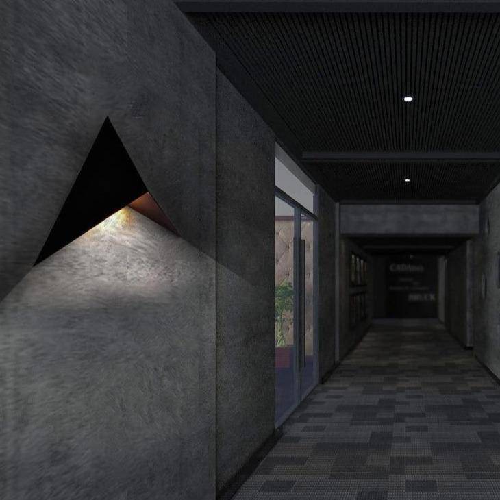 Applique murale triangulaire en métal, éclairage LED 3W vers le bas pour chambre, salon, couloir, luminaire géométrique moderne, noir, blanc, doré, fixation murale