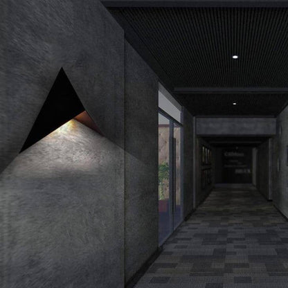 Applique murale triangulaire en métal, éclairage LED 3W vers le bas pour chambre, salon, couloir, luminaire géométrique moderne, noir, blanc, doré, fixation murale
