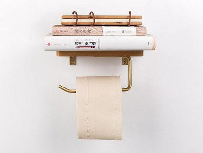 Versatile Wooden Toilet Roll Organizer