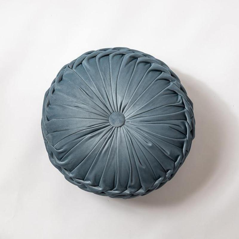 Plush Frill Circular Cushion Toss Pillow