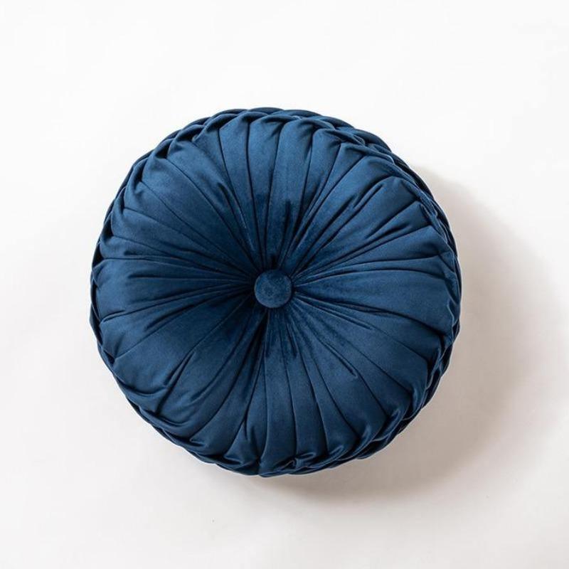Plush Frill Circular Cushion Toss Pillow
