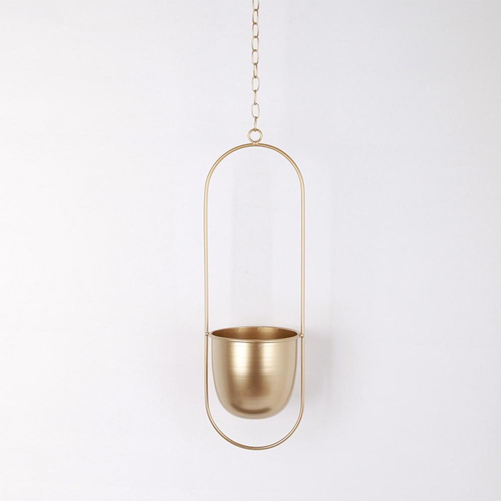 Hanging Plant Holder with Geometric Frame – Modern Wall or Ceiling Mount for Indoor Plants