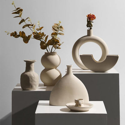 SereneStone™ - Contemporary Ceramic Vase Set