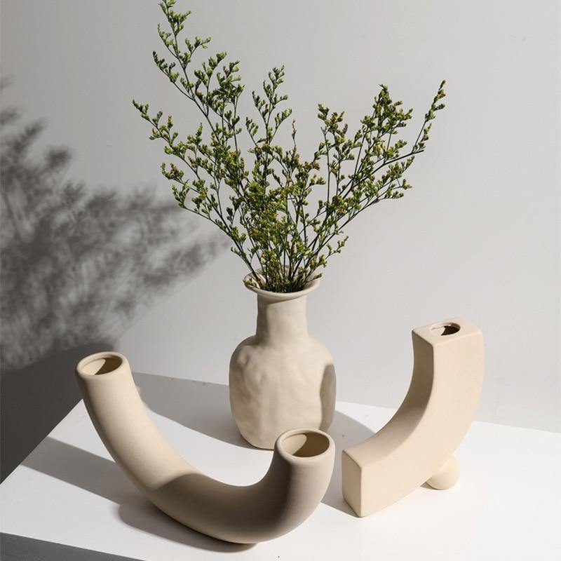 SereneStone™ - Contemporary Ceramic Vase Set
