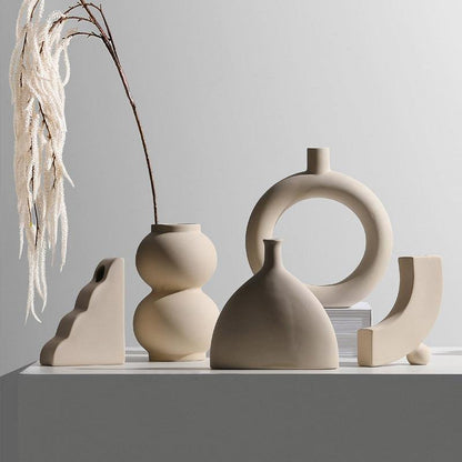 SereneStone™ - Contemporary Ceramic Vase Set