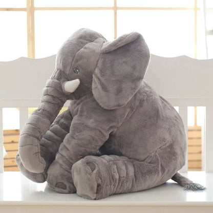 Stuffed Elephant Cuddle Buddy 15.7 Inch Nursery Pillow Kids Bedroom Decor Squishy Animal Companion for Toddlers Babies Crib Nap Time Soft Hu
