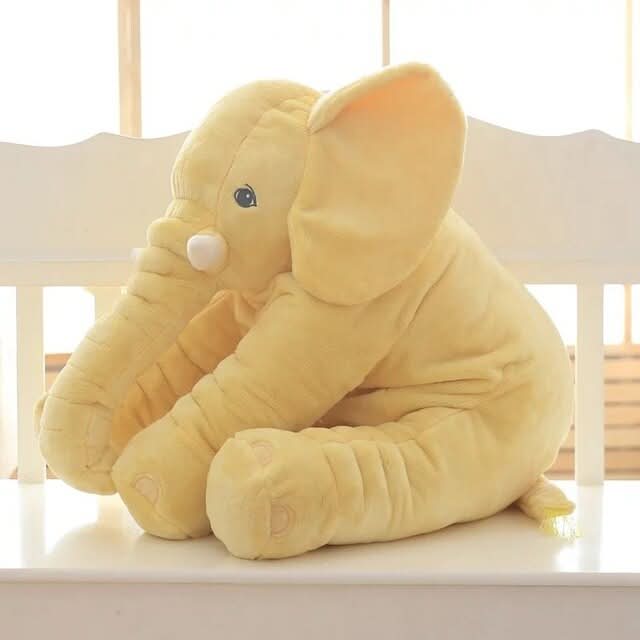 Stuffed Elephant Cuddle Buddy 15.7 Inch Nursery Pillow Kids Bedroom Decor Squishy Animal Companion for Toddlers Babies Crib Nap Time Soft Hu
