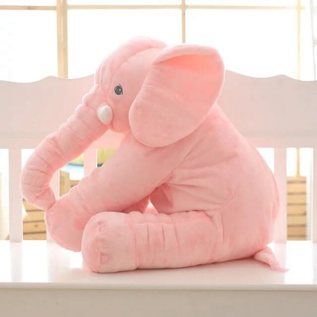 Stuffed Elephant Cuddle Buddy 15.7 Inch Nursery Pillow Kids Bedroom Decor Squishy Animal Companion for Toddlers Babies Crib Nap Time Soft Hu