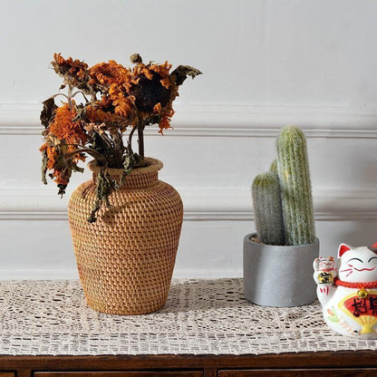 Ella Rattan Vase