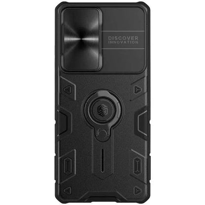 Aluminum Ring Stand Phone Case with Camera Guard for Samsung Galaxy S21, S21 Plus & S21 Ultra – Built-In Kickstand & Shockproof Frame