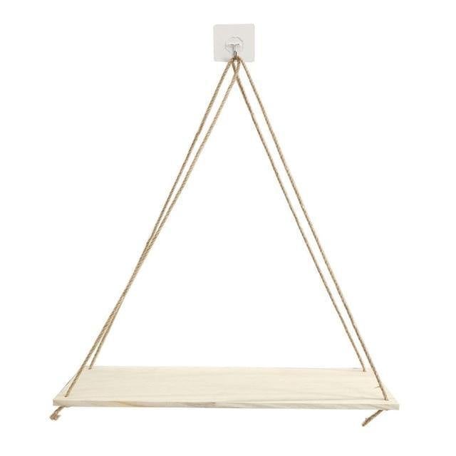 Wooden Rope Swing Wall-Mounted Rack