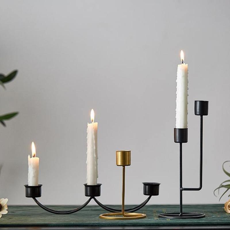 Mondrian Metal Taper Candle Holders and Candelabras
