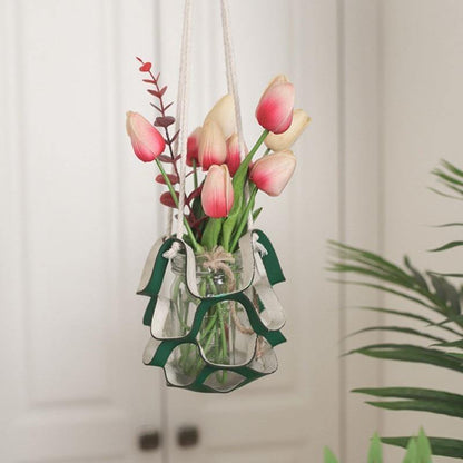 Plant Hanger made with Vegan Leather and Rope