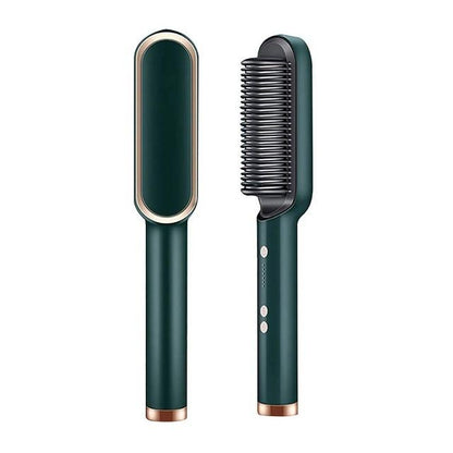 Heated Straightening Brush Comb for Silky Smooth Hair Styling with Ionic Technology 5 Heat Settings for All Hair Types Quick Salon Results