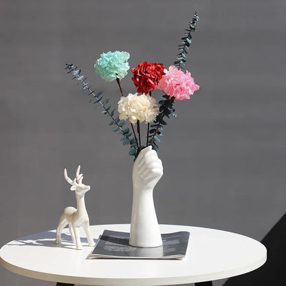 Hands of Bloom Ceramic Vase