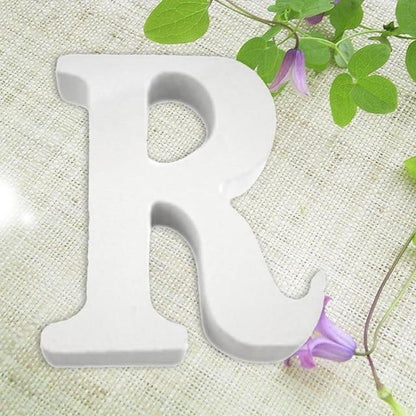 White Standing Mountable Wood Letter