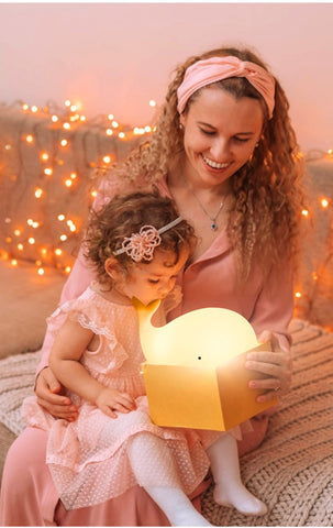 GlowWhale | Color Changing Night Light with Touch Control | Safe LED Light for Calming Sleep