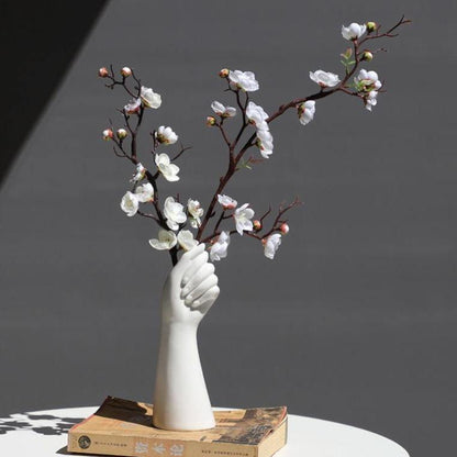 Hands of Bloom Ceramic Vase