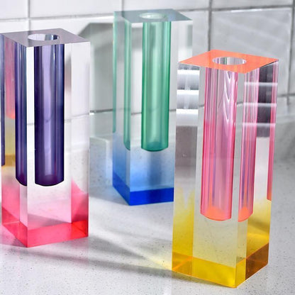 Radiant Prism Acrylic Vase