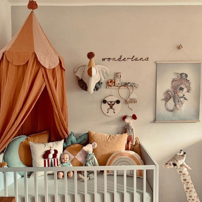 Circus Chiffon Canopy | Soft Decorative Nursery Cot Cover with Easy Installation | Magical Touch for Kids' Rooms