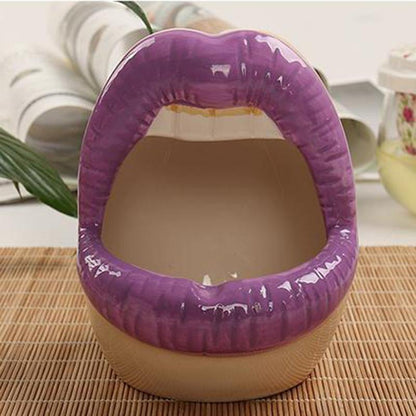 Smooch Lips Ceramic Planter
