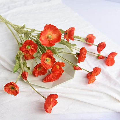 Faux Red Flowers