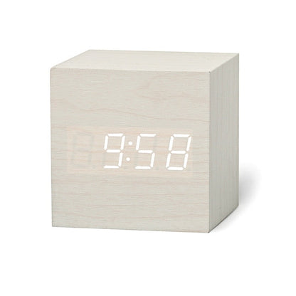 Dimmable LED Alarm Clock with Date and Temperature – Square Design