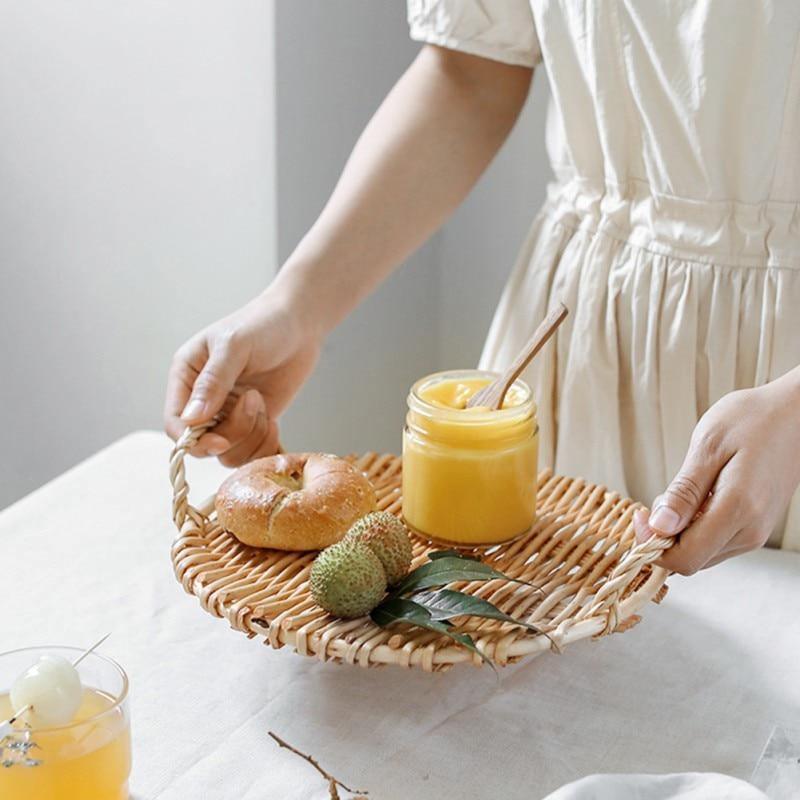 Rattan Woven Serving Tray