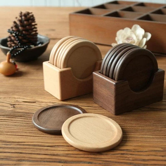 Sous-verres en bois (lot de 6)