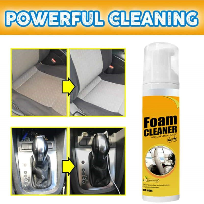 All-Surface Foam Spray Cleaner for Home, Car, and Upholstery – Removes Grease, Stains, and Grime Instantly