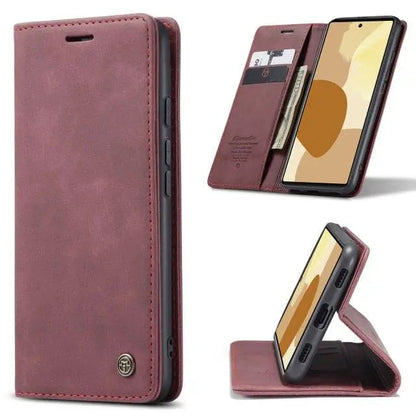 Premium Folio Phone Cover with Card Slots for Google Pixel 6 & 6 Pro – Leather-Finish Flip Case