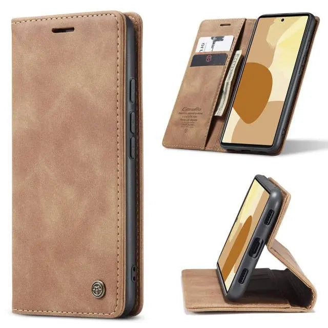 Premium Folio Phone Cover with Card Slots for Google Pixel 6 & 6 Pro – Leather-Finish Flip Case
