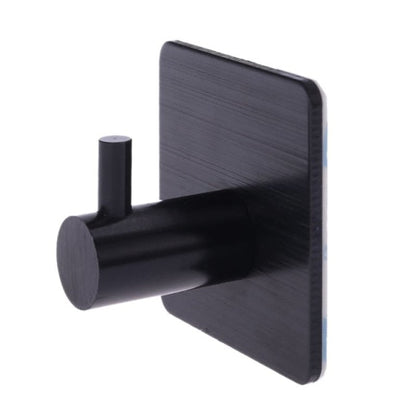 Adhesive Stainless Steel Coat Hook for Bathroom Kitchen Entryway | No-Drill Robe Towel Key Hanger for Apartments Rental Homes Dorms | Wall-M
