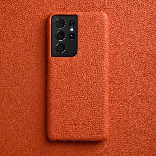 Leather Wallet Phone Case for Samsung Galaxy S22 Ultra S21 S20 Plus – Built-In Card Slots & Full Button Access