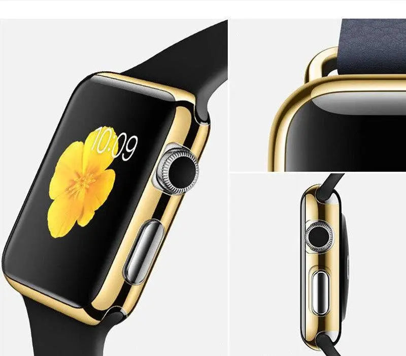Snap-On Shield for Apple Watch – Full-Edge Guard with Screen Film – 38mm to 44mm Series 1/2/3/4 – Five Finishes
