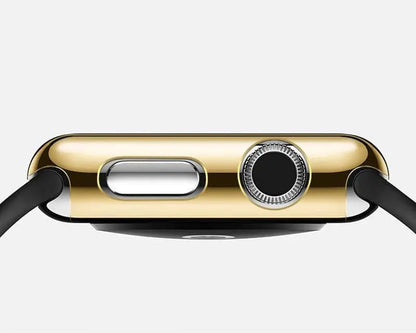 Snap-On Guard with Tempered Glass Screen Shield for Apple Watch Series 1-6 – 38mm, 40mm, 42mm, 44mm Full Body Protection Case