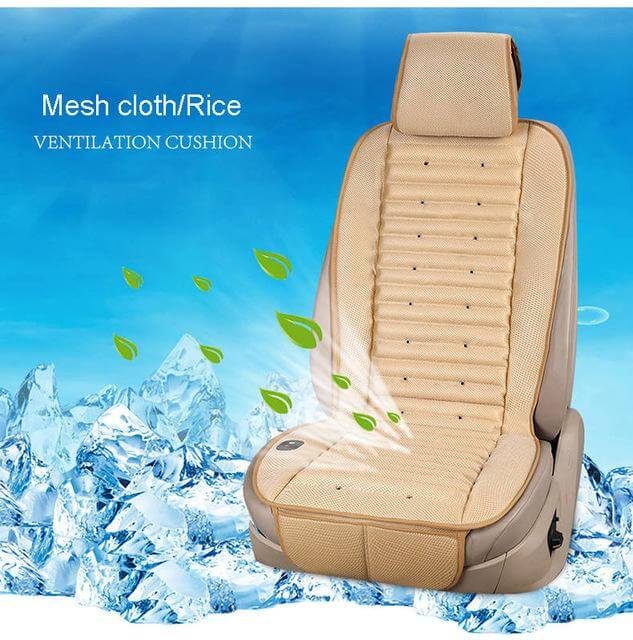 Housse de siège auto électrique ventilée Ortekor Comfort Drive avec ventilateur intégré | Maille respirante et cuir pour un confort estival