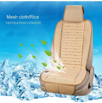 Housse de siège auto électrique ventilée Ortekor Comfort Drive avec ventilateur intégré | Maille respirante et cuir pour un confort estival